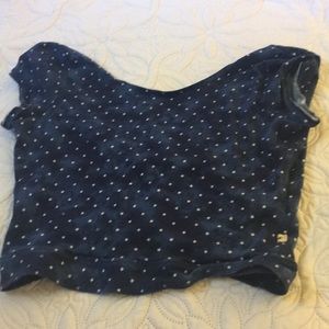 Cropped short sleeve top